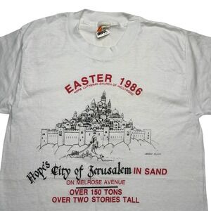 Vintage 80s 1986 Hopes city of Jerusalem Melrose Los Angeles shirt